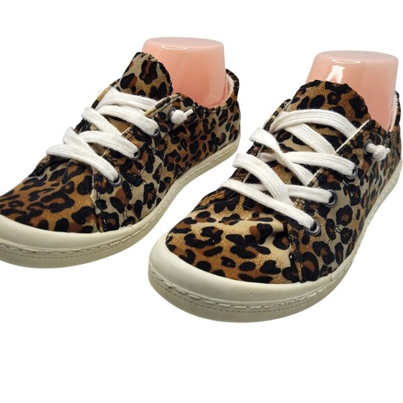 Forever Comfort Womens Leopard Pattern Soft Fabric Loafers - Picture 2 of 9